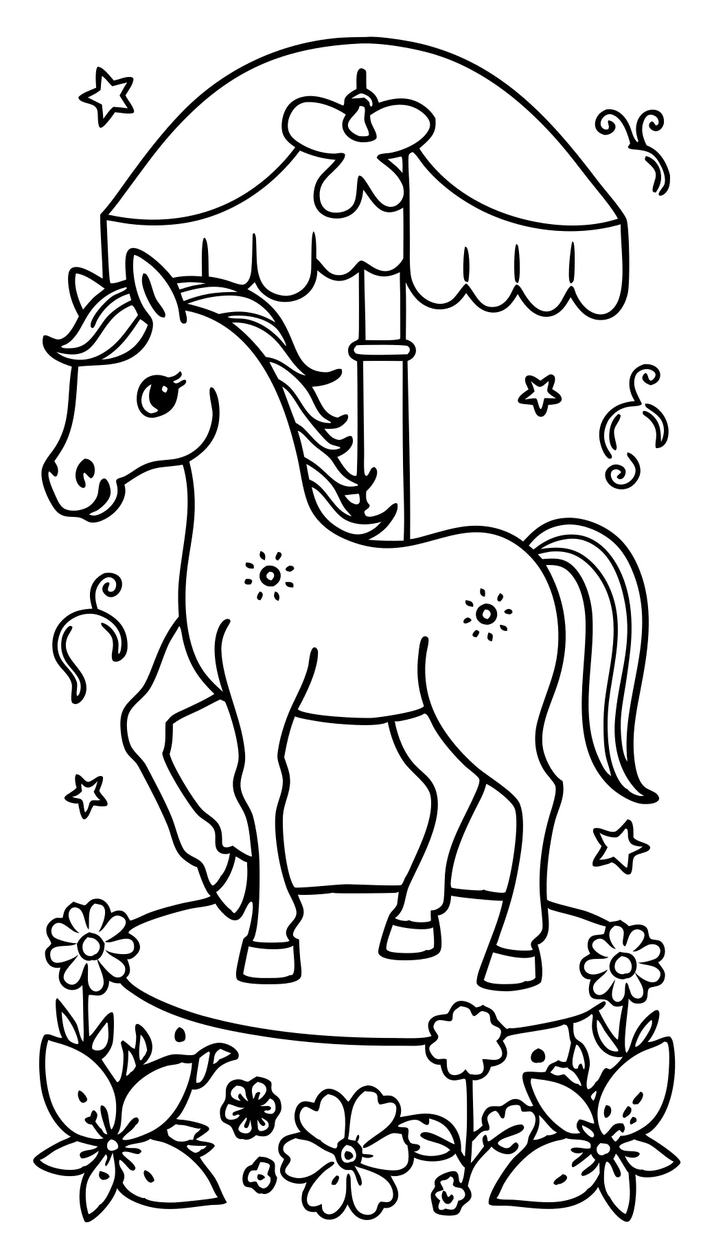 coloriages imprimables à cheval